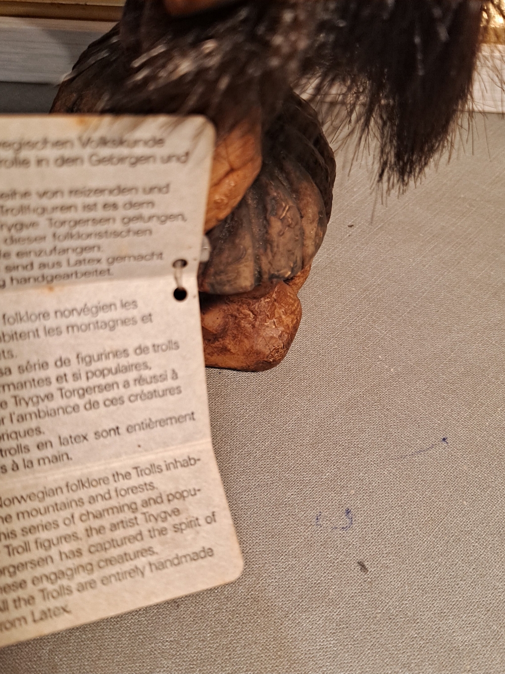 NyForm Vintage 90s Handmade In Norway Brown Girl Lena Troll Doll Latex Sculpture - Picture 8 of 12